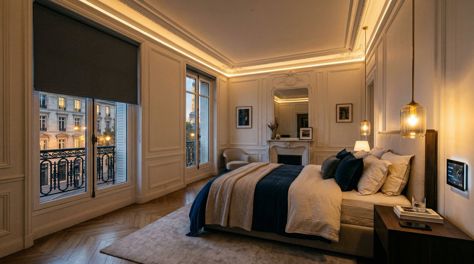 Centralised home automation control interface in a luxury apartment