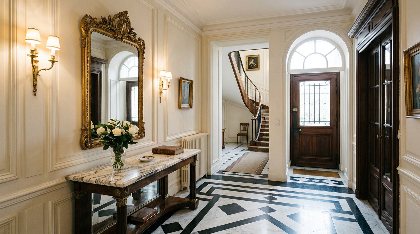 Carrara marble installation in a prestigious Parisian apartment