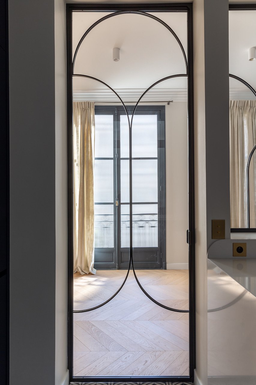 Arched glass door — Paris 16th