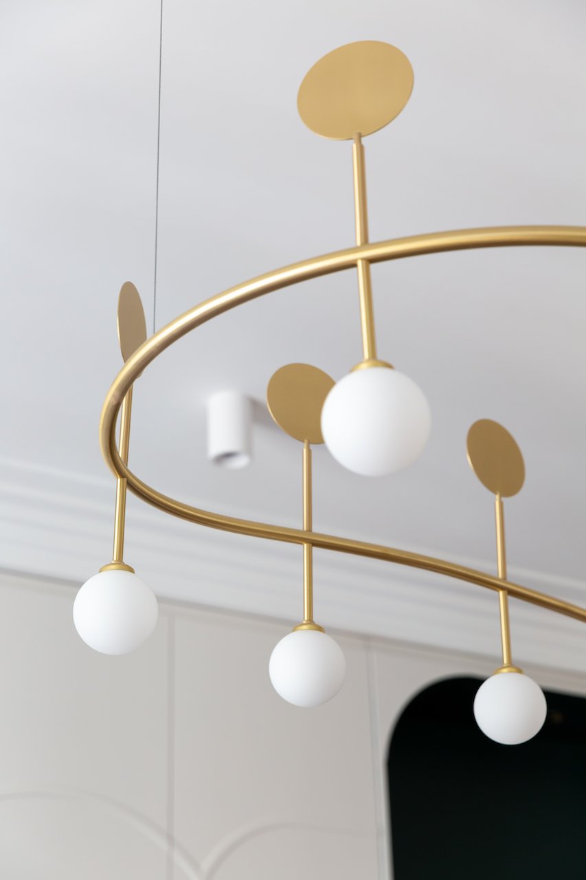 Brass light fitting detail — Paris 16th