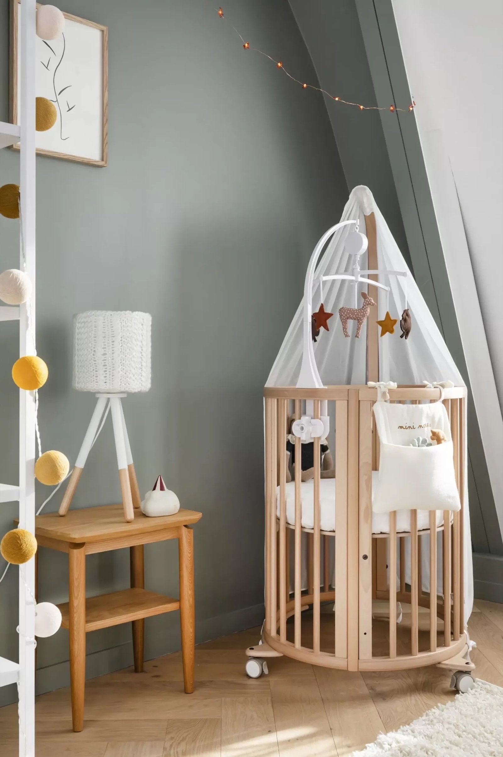 Sage green nursery — Paris 17th