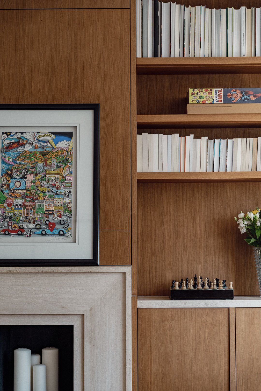 Oak bookcase detail — Trocadero