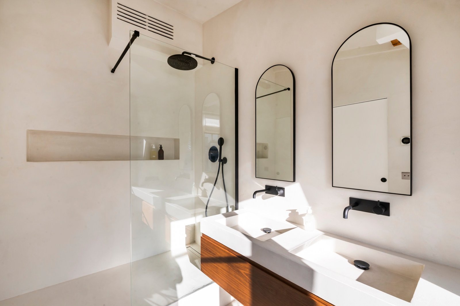 Dornbracht fixtures and marble basin in a luxury bathroom
